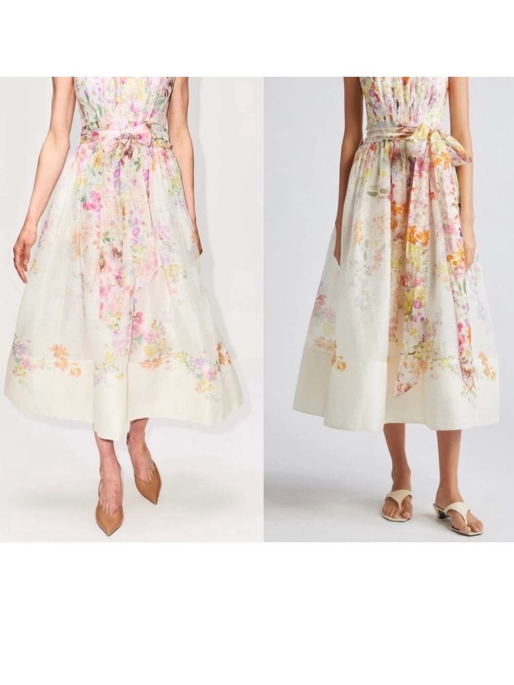 Zimmermann Pastel Floral Midi Dress - Picture 9 of 10